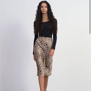 Realisation Par leopard slip Skirt